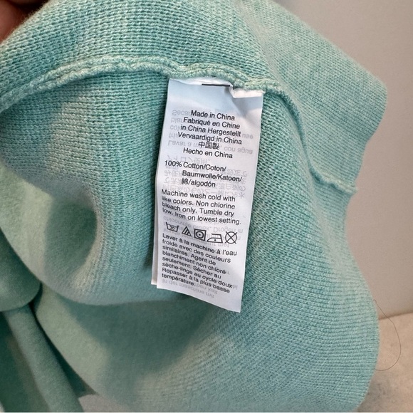 J Crew Vanessa Longline Open Front Cardigan Sweater Coat XXS Mint Green AC619 - Picture 7 of 12